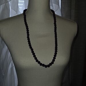 Classic Purple Beaded Women's Necklace - Timeless Elegance